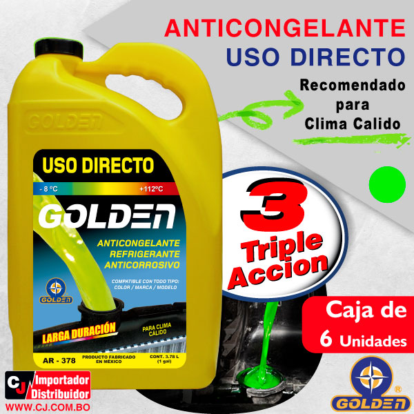 Anticongelante/Refrigerante Anticorrosivo uso directo verde » CJ Importador  Distribuidor