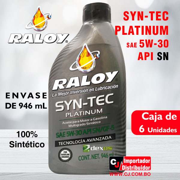 SYN-TEC platimun SAE 5W-30 API SN/GF-5 » CJ Importador Distribuidor